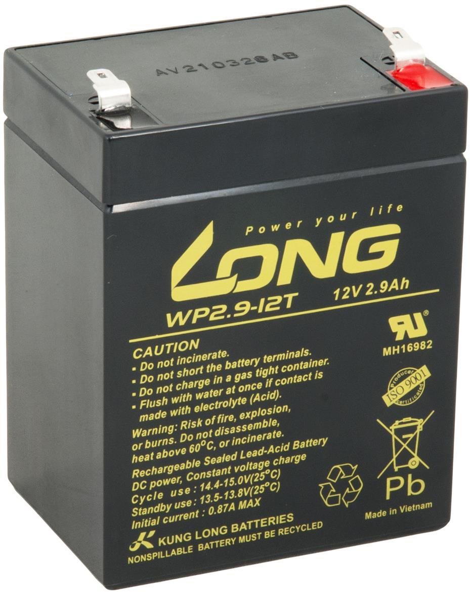 Long baterie 12V 2,9Ah F1 (WP2.9-12T)