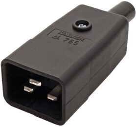 Bachmann Konektor síťový IEC320 C20 samec, 250 V/16 A, na kabel (915.175)