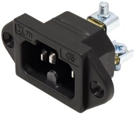 Bachmann Panelový konektor síťový IEC320 C16A samec, 250 V/10 A, černý (918.170)