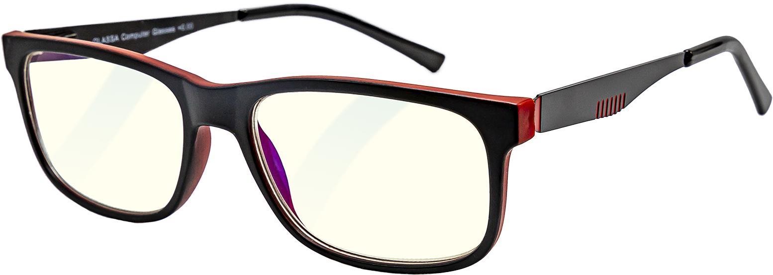 GLASSA Blue Light Blocking Glasses PCG 02, dioptrie: +3.50 červená