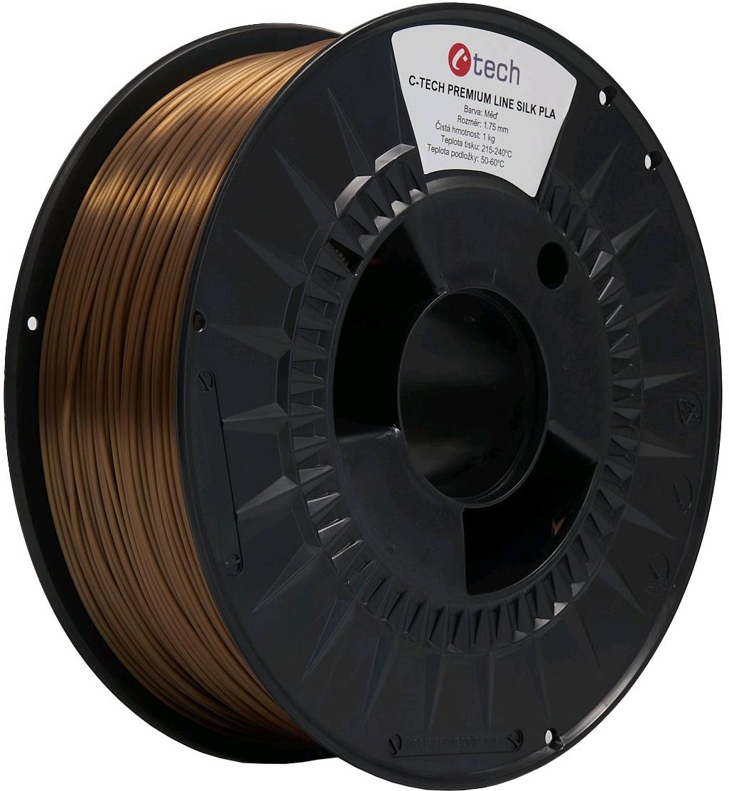 C-TECH filament PREMIUM LINE PLA Silk měď