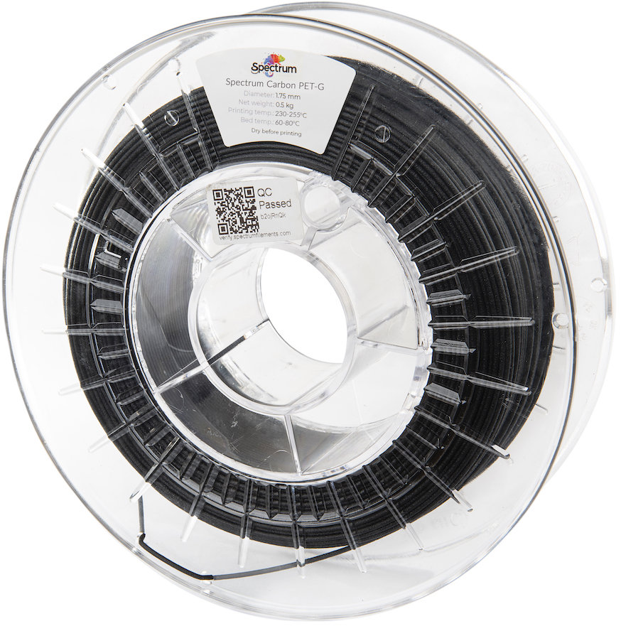 Filament Spectrum PET-G Carbon 1.75mm Black 0.5kg