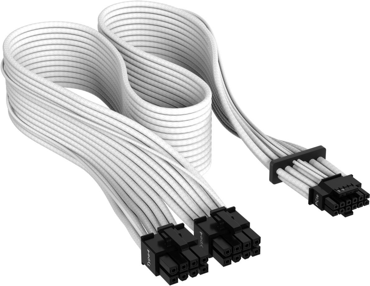 Corsair Premium Individually Sleeved 12+4pin PCIe Gen 5 12VHPWR 600W cable Type 4 White