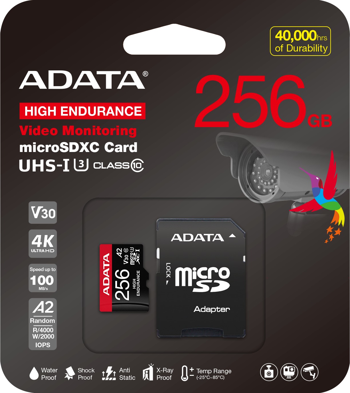 ADATA MicroSDXC 256GB High Endurance + SD adaptér