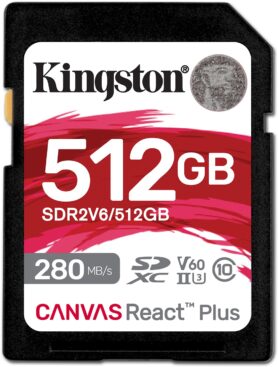 Kingston SDXC 512GB Canvas React Plus V60