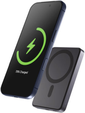Spello ForcePack Alu 5000mAh magnetická bezdrátová powerbanka SM51 - vesmírně šedá