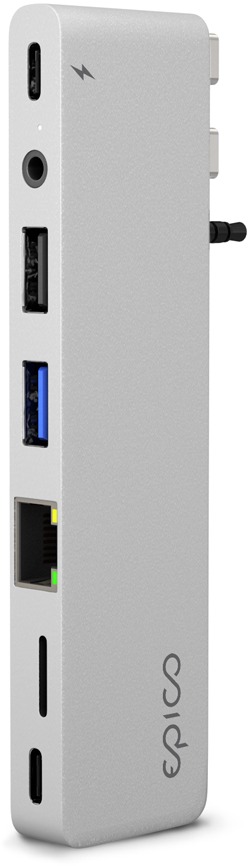Epico USB-C Hub Pro III - stříbrná