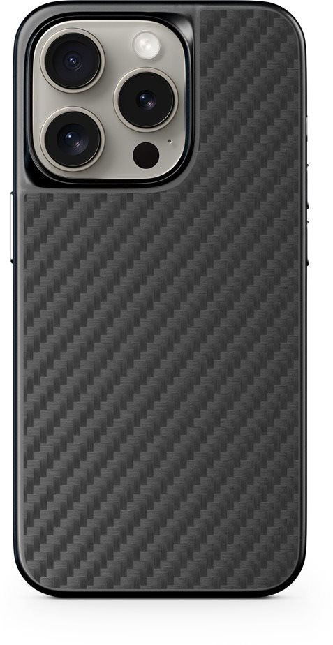Epico Mag+ Hybrid Carbon kryt pro iPhone 15 Pro Max (Ultra) s podporou MagSafe - černý
