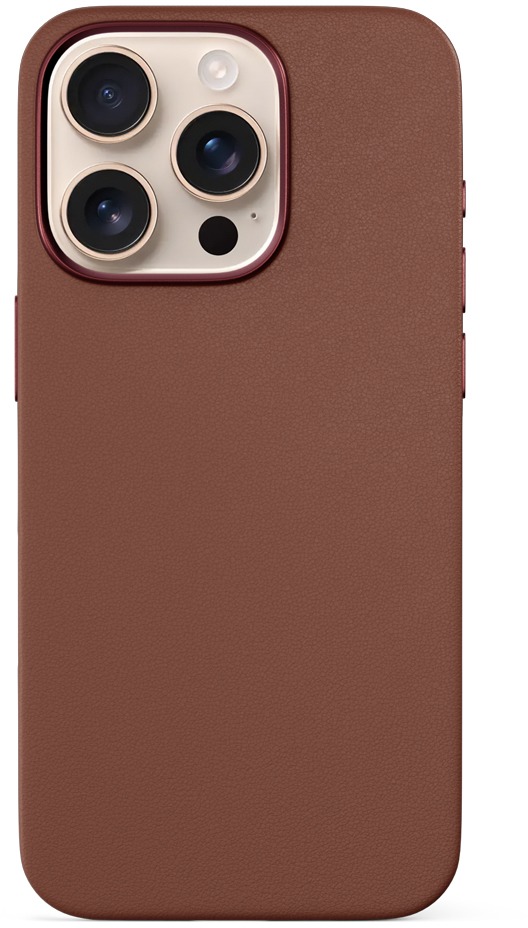 Epico Mag+ kožený kryt iPhone 16 Pro - hnědý