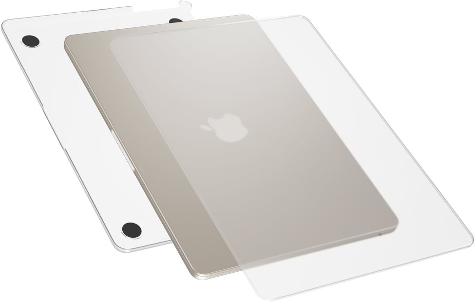 Epico Slim Shell for Macbook Air 13,6" M2/M3/M4 (A2681/A3113) - matná transparentní