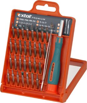 EXTOL PREMIUM šroubovák hodinářský s mini-hroty, sada 32ks, 8819105