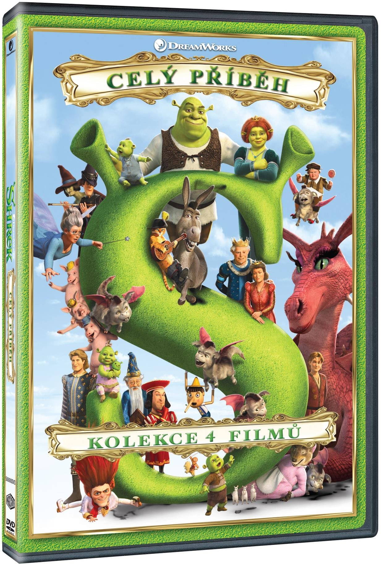 Shrek: Celý příběh - Kolekce 1-4 (4DVD) - DVD