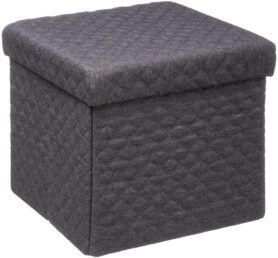 5five Simply Smart Skládací puf s úložným prostorem, 31 × 30 × 31 cm, šedý