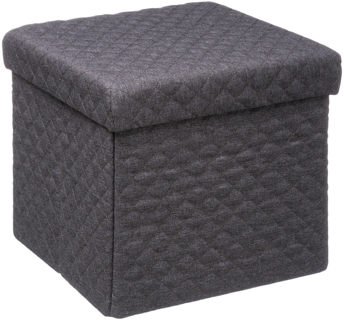 5five Simply Smart Skládací puf s úložným prostorem, 31 × 30 × 31 cm, šedý
