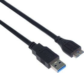 PremiumCord USB 3.0 propojovací A-microB černý 5m