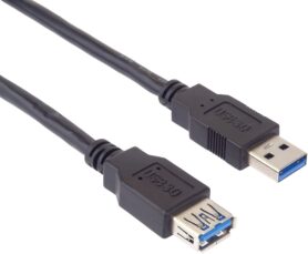 PremiumCord USB 3.0 prodlužovací A-A černý 5m