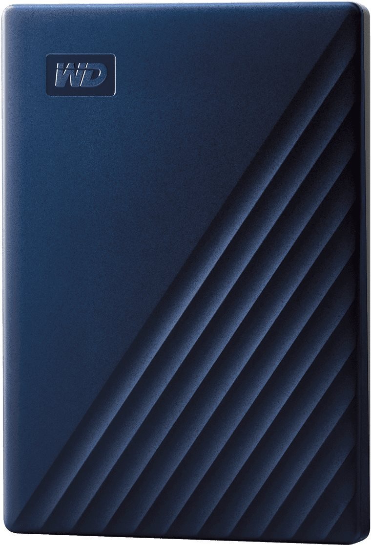 WD My Passport pro Mac 4TB, modrý
