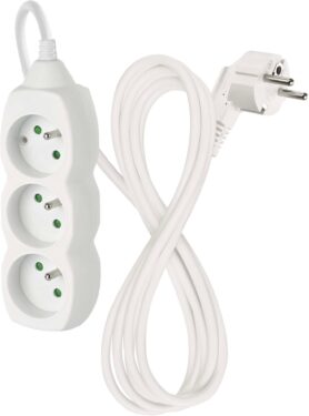 Emos prodlužovací 250V, 3x zásuvka, 2m bílý