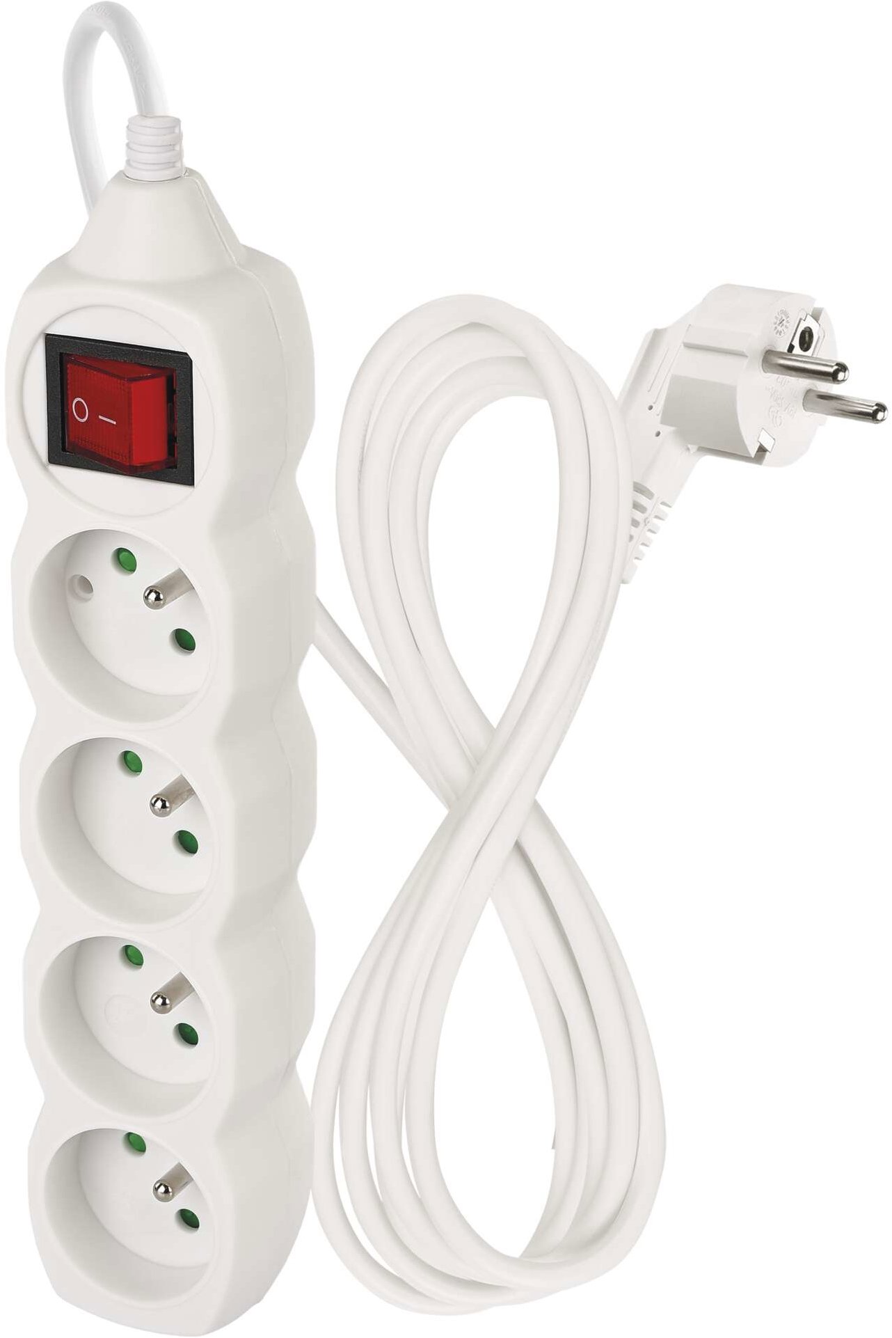 Emos prodlužovací 250V, 4x zásuvka, 2m, bílý