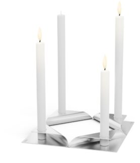 Höfats Square Candle Silver, 4 ks