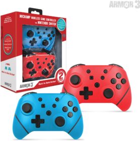 Armor3 NuChamp Wireless Controller Pack for Nintendo Switch (2in1) (Blue, Red)