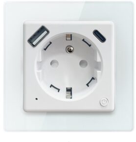 IMMAX NEO Nexa vnitřní s kolíkem, typ E, 1x USB, 1x USB-C , PD 20W, Zigbee