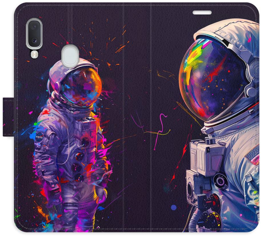 iSaprio Flip pouzdro Neon Astronaut 02 pro Samsung Galaxy A20e