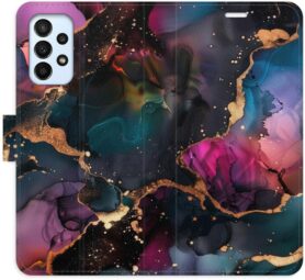 iSaprio Flip pouzdro Dark Marble pro Samsung Galaxy A23 / A23 5G