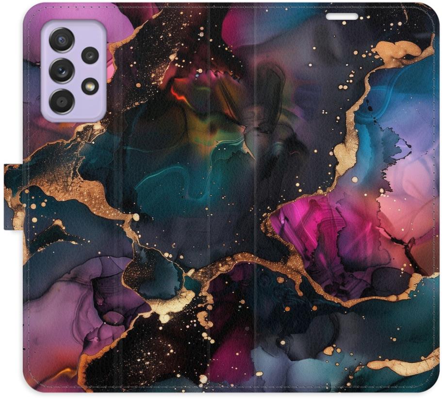iSaprio Flip pouzdro Dark Marble pro Samsung Galaxy A52 / A52 5G / A52s