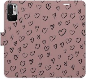 iSaprio Flip pouzdro Heart Dark 02 pro Xiaomi Redmi Note 10 5G