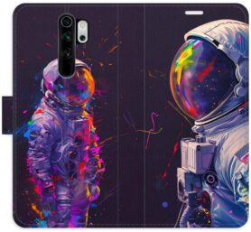 iSaprio Flip pouzdro Neon Astronaut 02 pro Xiaomi Redmi Note 8 Pro