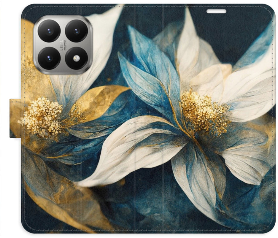 iSaprio Flip pouzdro Gold Flowers pro Xiaomi 15T