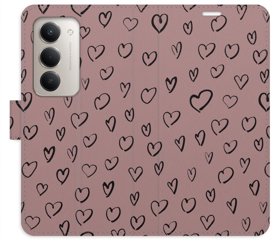 iSaprio Flip pouzdro Heart Dark 02 pro Xiaomi Redmi 15 5G