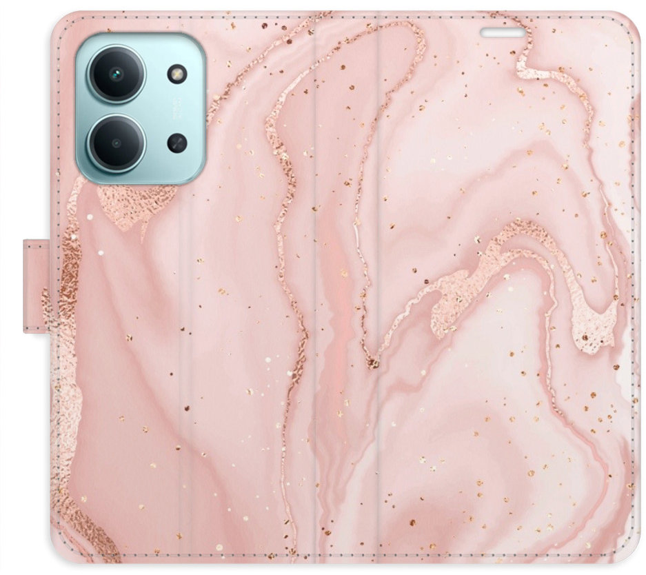 iSaprio Flip pouzdro RoseGold Marble pro Xiaomi Redmi 15C