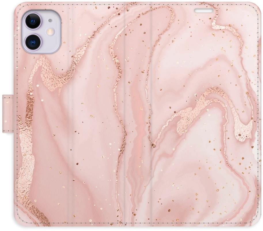 iSaprio flip pouzdro RoseGold Marble pro iPhone 11