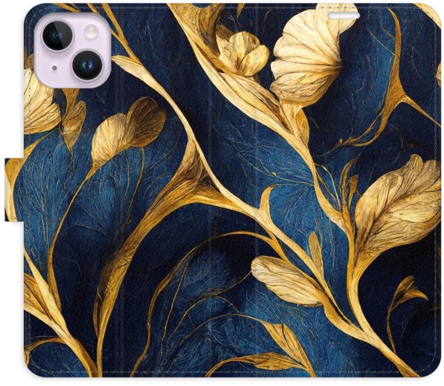 iSaprio flip pouzdro GoldBlue pro iPhone 14 Plus