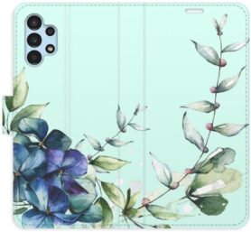 iSaprio flip pouzdro Blue Flowers pro Samsung Galaxy A13 / A13 5G