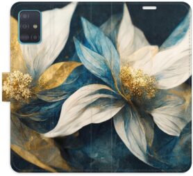 iSaprio flip pouzdro Gold Flowers pro Samsung Galaxy A51
