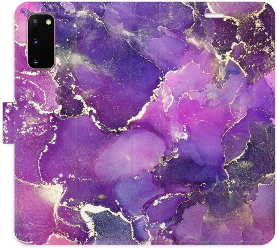 iSaprio flip pouzdro Purple Marble pro Samsung Galaxy S20