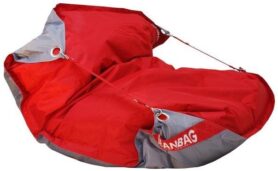 BeanBag Sedací vak 189×140 duo scarlet rose - gray