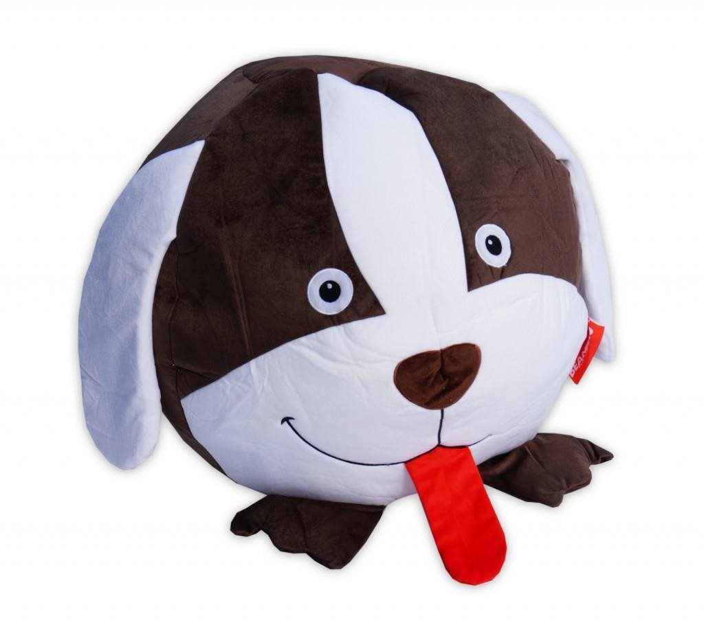 BeanBag Sedací vak pes Fík, bílá/hnědá