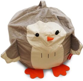 BeanBag Skladovací vak tučňák Tuky, bílá/šedá