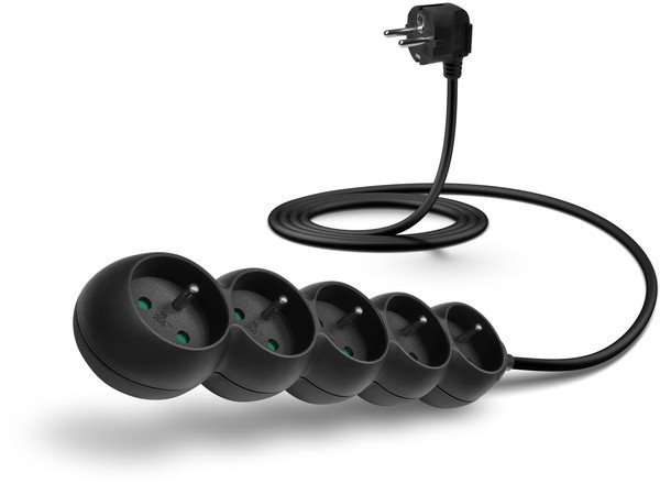 CONNECT IT prodlužovací 230V, 5 zásuvek, 2m, černý