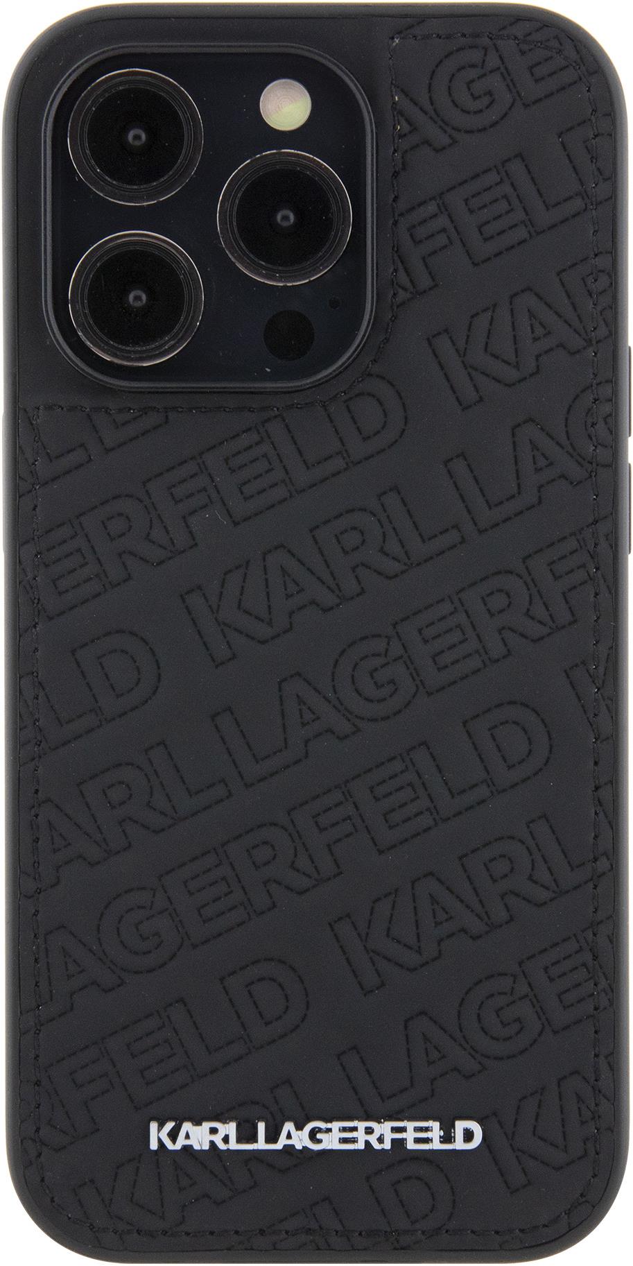 Karl Lagerfeld PU Quilted Pattern Zadní Kryt pro iPhone 15 Pro Max Black