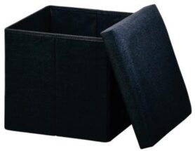 KESPER Taburet, 38 × 38 × 38 cm, černý