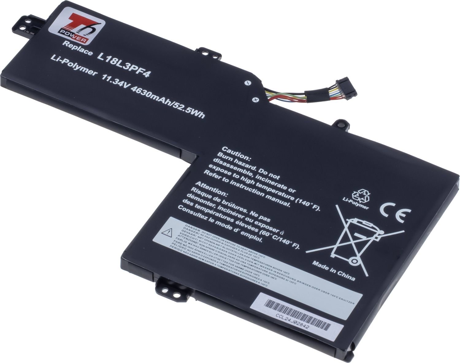 T6 Power pro Lenovo IdeaPad S540-15IML, S540-15IWL, 4630 mAh, 52,5 Wh, 3cell, Li-Pol