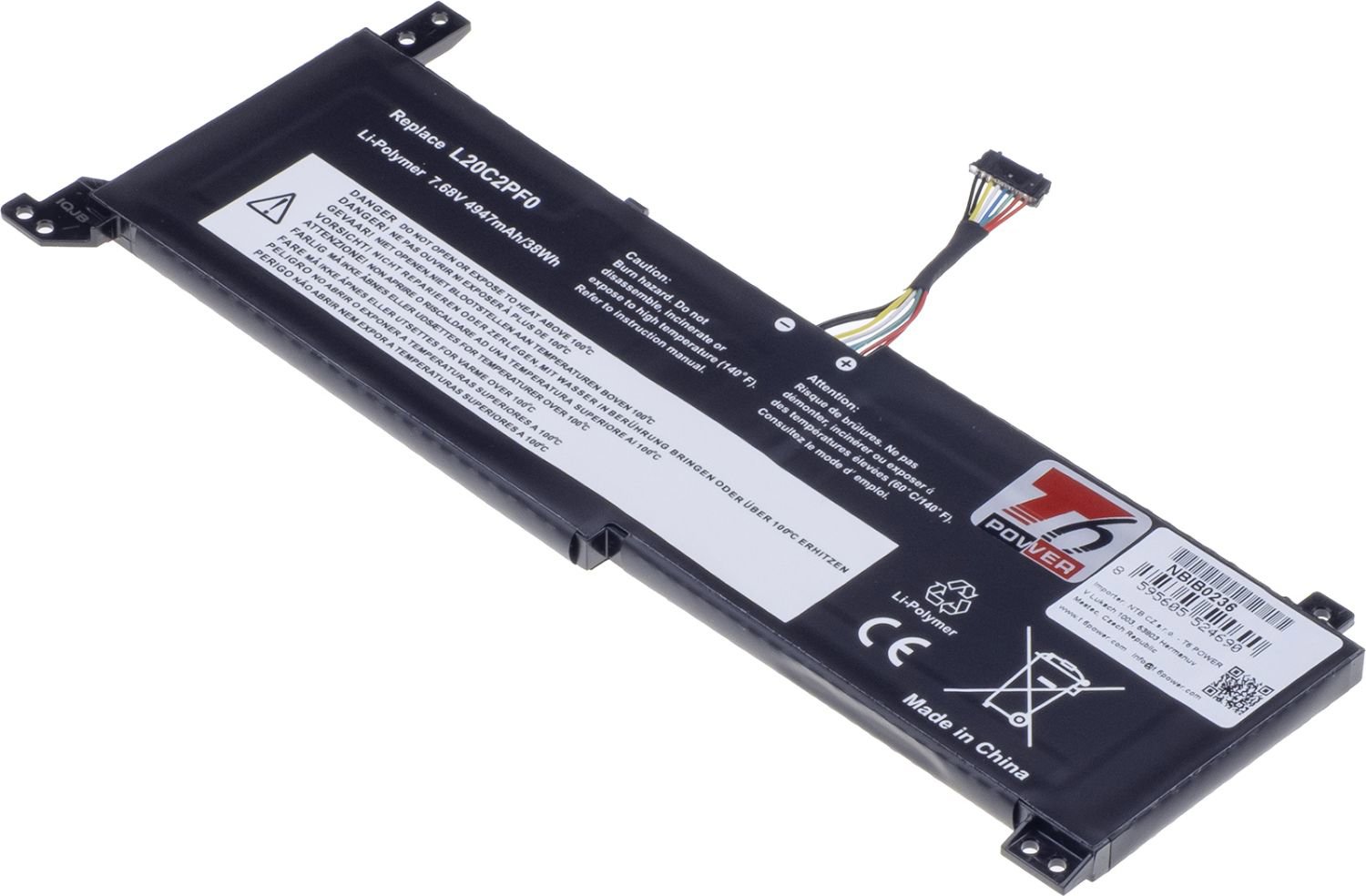 T6 Power pro Lenovo IdeaPad 3-15ITL6, 3-14ITL6, V14 G2-ALC, V15 G2-ALC, 4947 mAh, 38 Wh, 2cell, Li-p