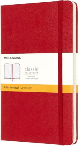 MOLESKINE L, tvrdé desky, linkovaný, červený