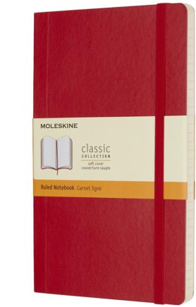 MOLESKINE L, měkké desky, linkovaný, červený