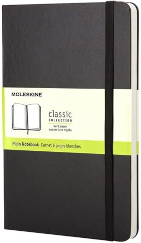 MOLESKINE S, tvrdé desky, čistý, černý